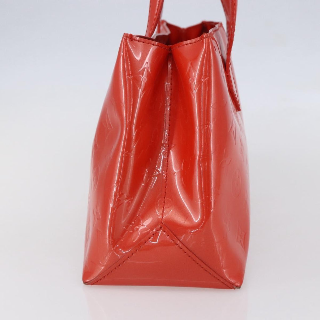 Louis Vuitton Wilshire Handbag Monogram Vernis Orange Patent_Leather Tote Bag