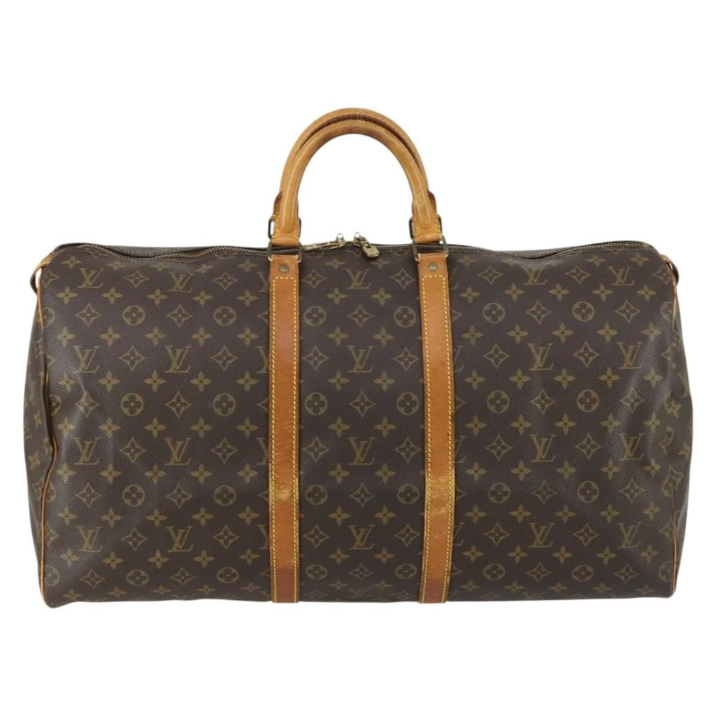 Louis Vuitton Keepall Bag Monogram Canvas Brown Canvas Travel Bag