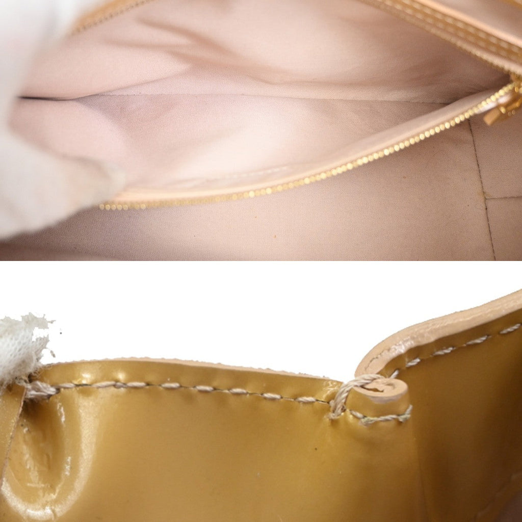 Louis Vuitton Wilshire Handbag Monogram Vernis Beige Patent_Leather Handbag