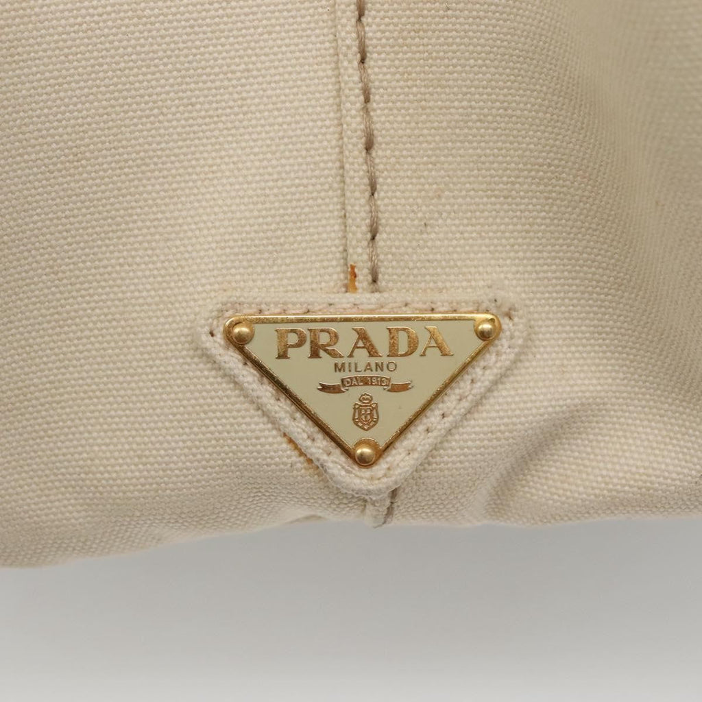 Prada Canapa Tote Canvas White Canvas Tote Bag Bag