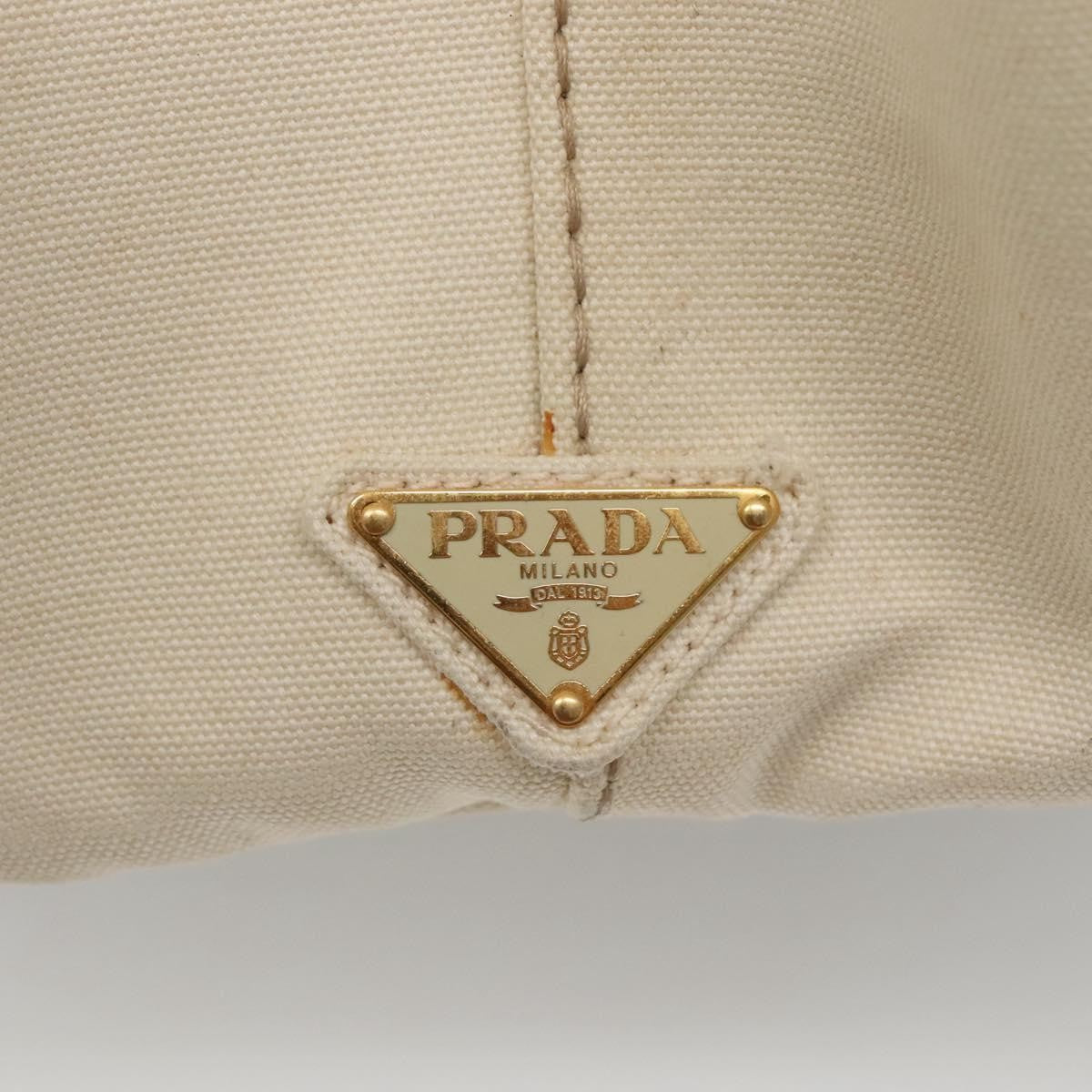 Prada Canapa Tote Canvas White Canvas Tote Bag Bag