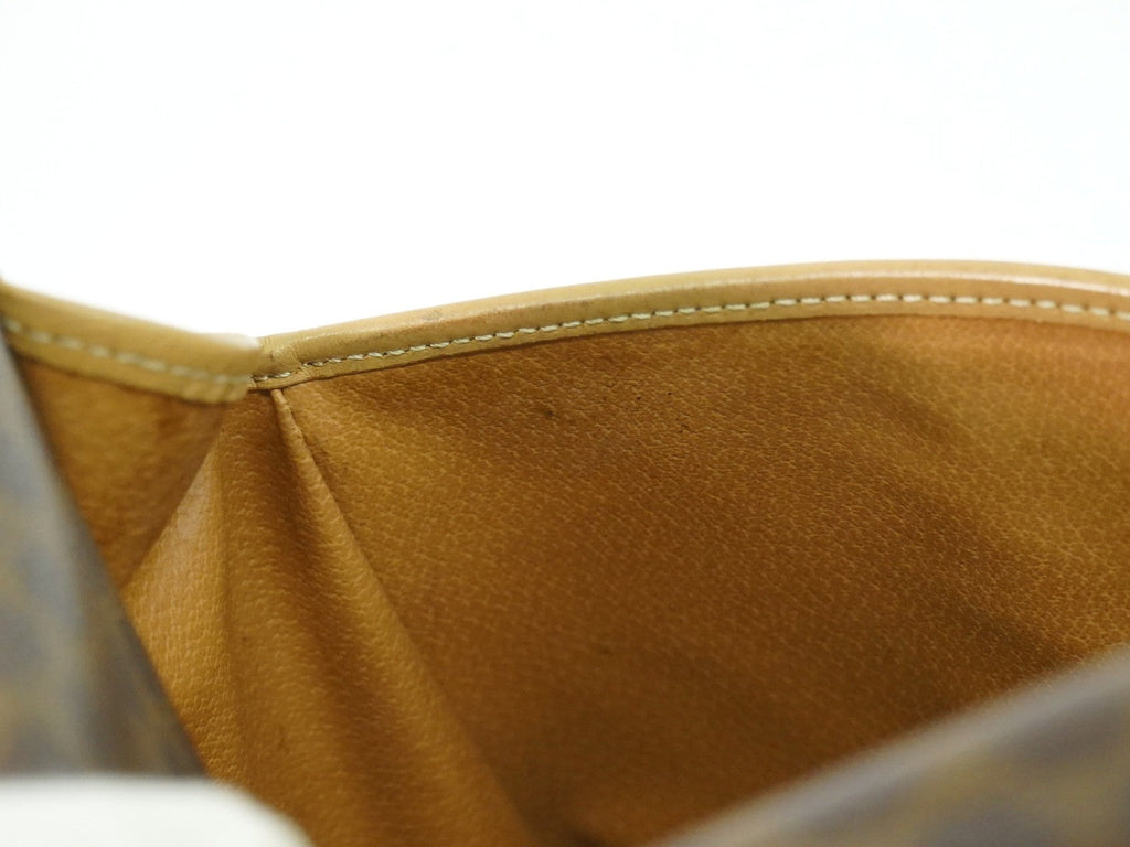 Celine Vintage Macadam Shoulder Bag Canvas And Leather Brown Canvas Shoulder Bag Bag