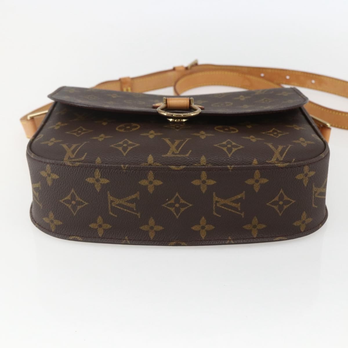 Louis Vuitton Saint Cloud Handbag Monogram Canvas Brown Canvas Shoulder Bag