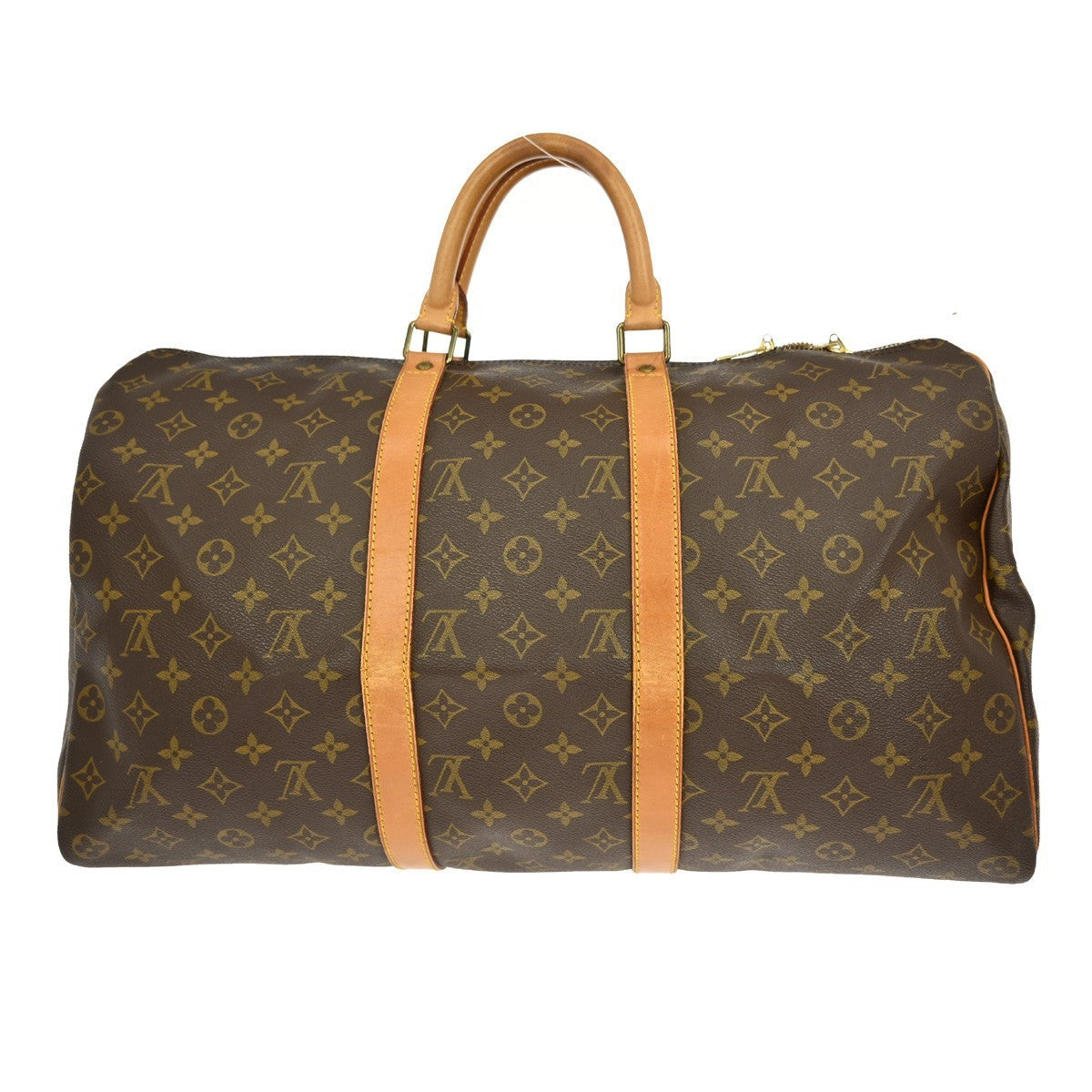 Louis Vuitton Keepall Bag Monogram Canvas Brown Canvas Travel Bag