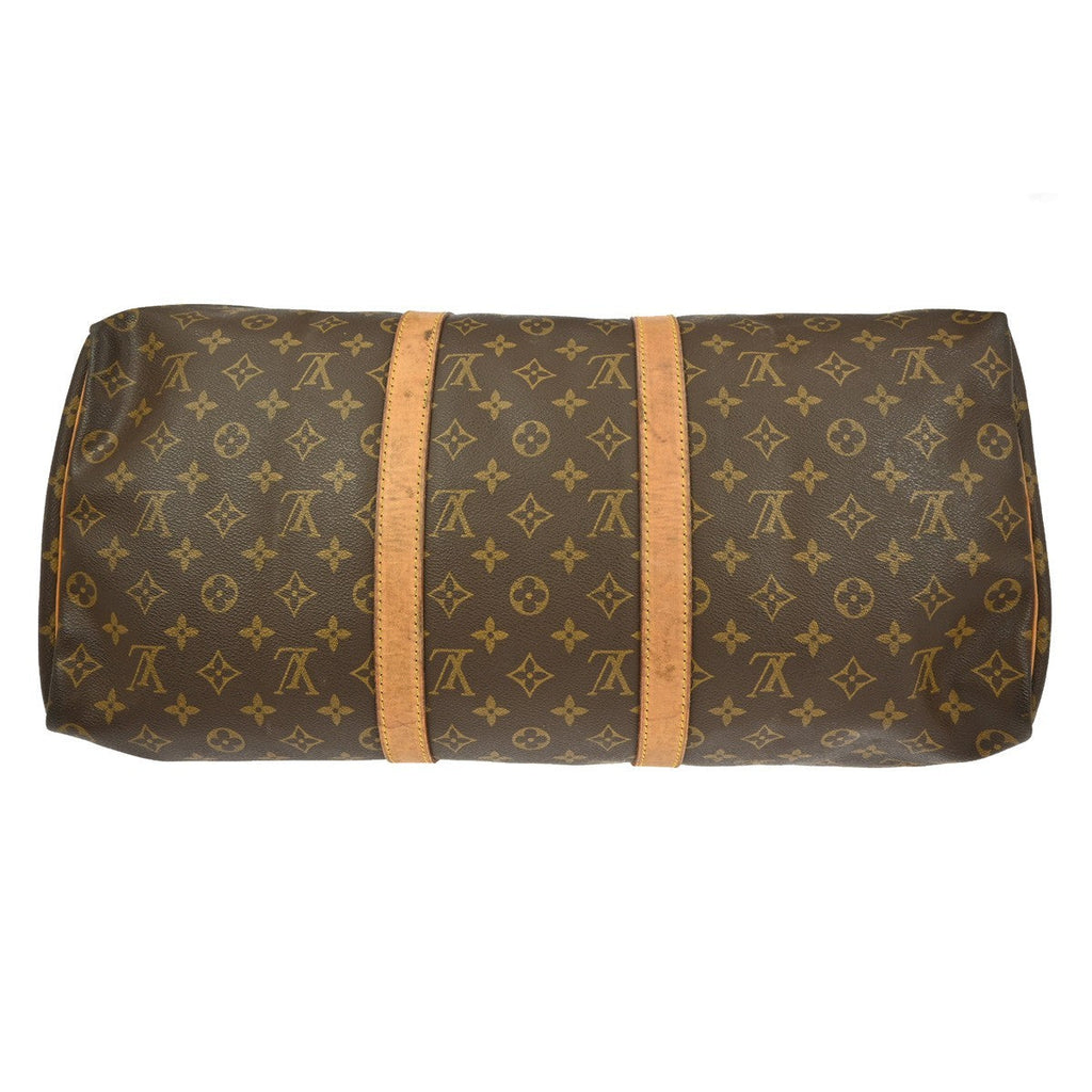 Louis Vuitton Keepall Bag Monogram Canvas Brown Canvas Travel Bag