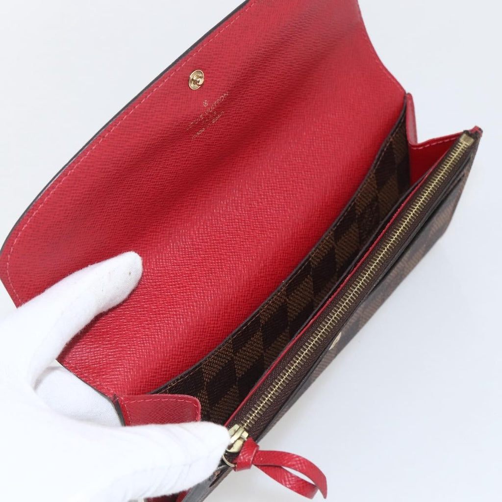 Louis Vuitton Emilie Wallet Damier Brown Canvas Wallets Accessory