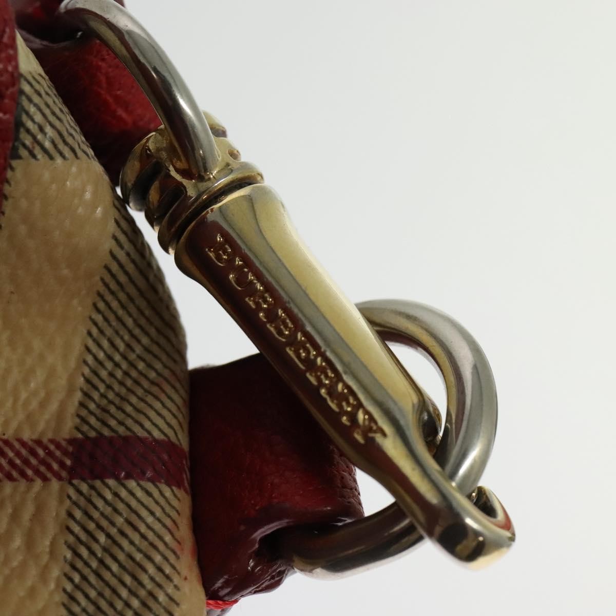 Burberry Pilgrim Satchel Haymarket Coated Canvas Beige Canvas Handbag