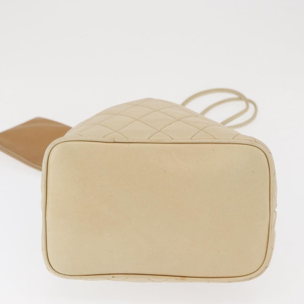 Chanel Gabrielle Drawstring Bag Quilted Calfskin Beige Leather Shoulder Bag Bag