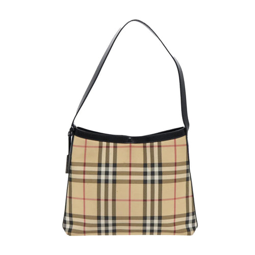 Burberry Nova Check Shoulder Bag Canvas And Leather Beige Canvas Shoulder Bag