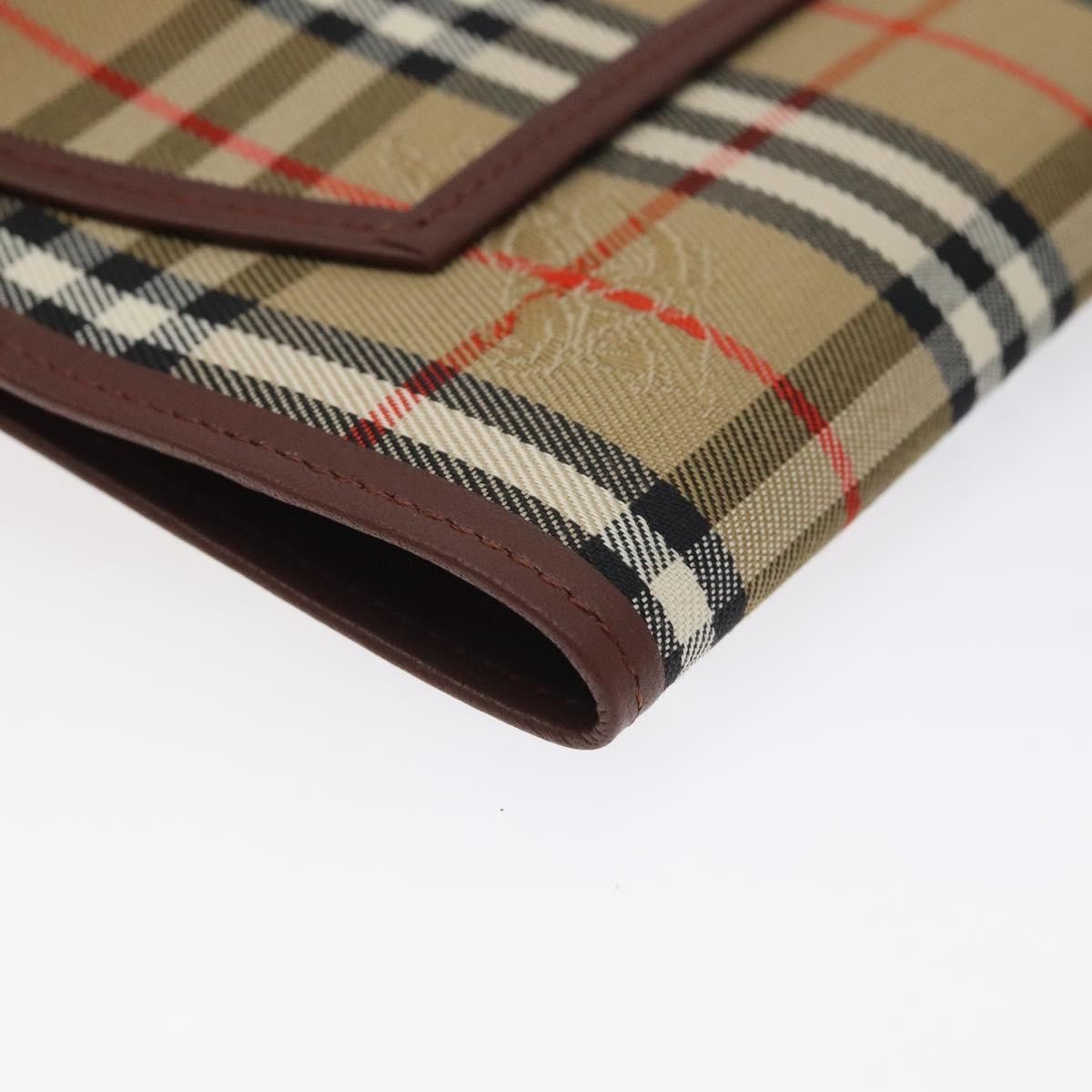 Burberry Nova Check Pochette Canvas Beige Canvas Clutche & Pouche Bag