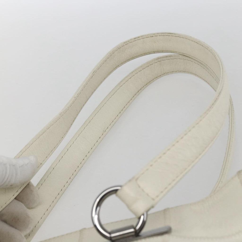 Chanel Square Stitch Tote Quilted Leather White Leather Tote Bag Bag