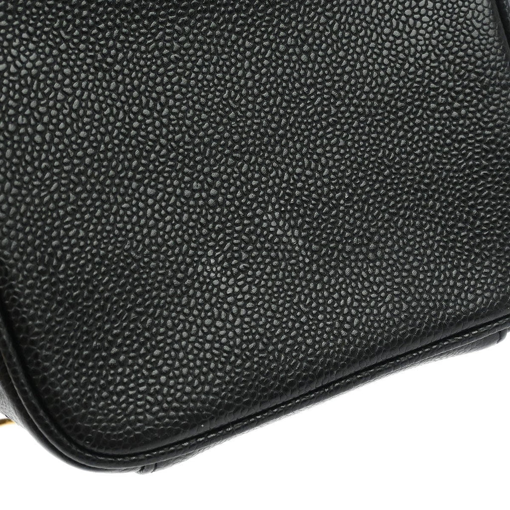 Chanel Vintage Timeless Cosmetic Case Caviar Black Leather Clutche & Pouche Bag