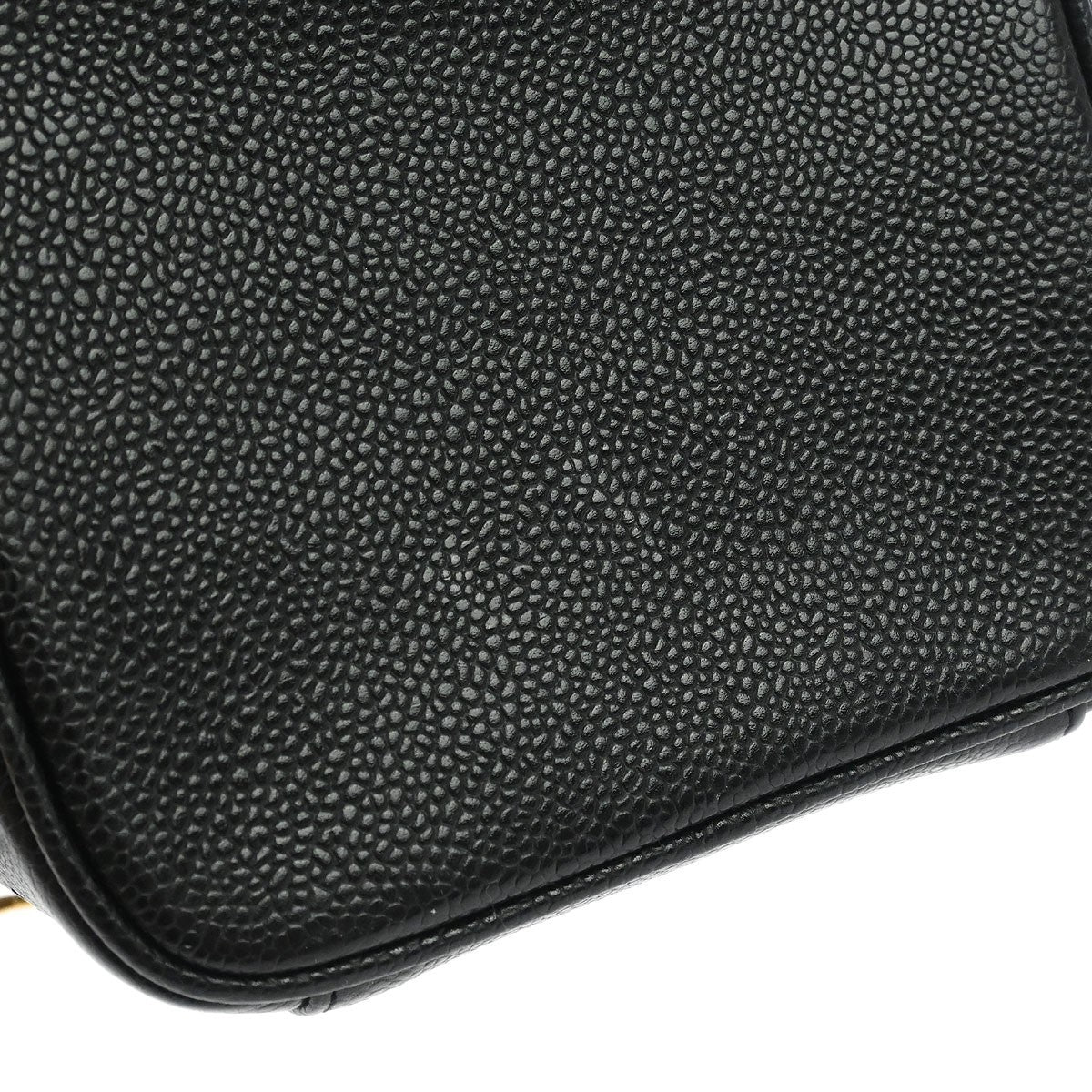 Chanel Vintage Timeless Cosmetic Case Caviar Black Leather Clutche & Pouche Bag