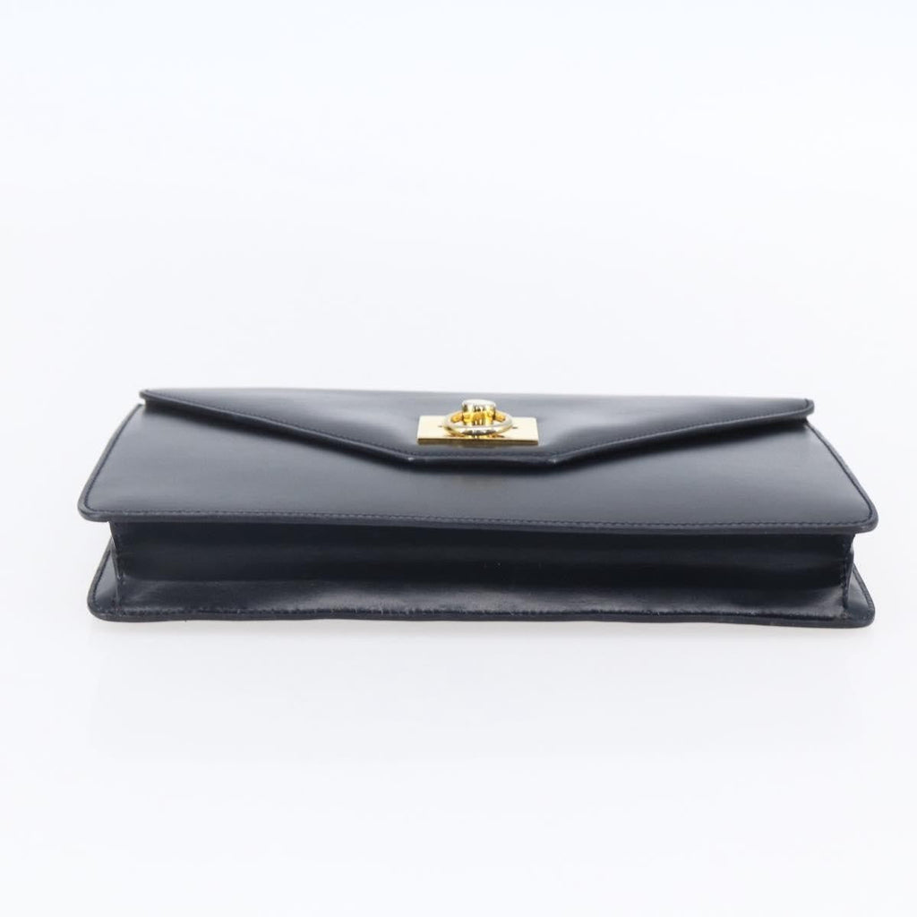 Celine Clutch Bag Leather Navy Leather Clutche & Pouche Bag