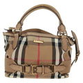 Burberry Brecon Convertible Tote House Check Canvas Beige Canvas Tote Bag