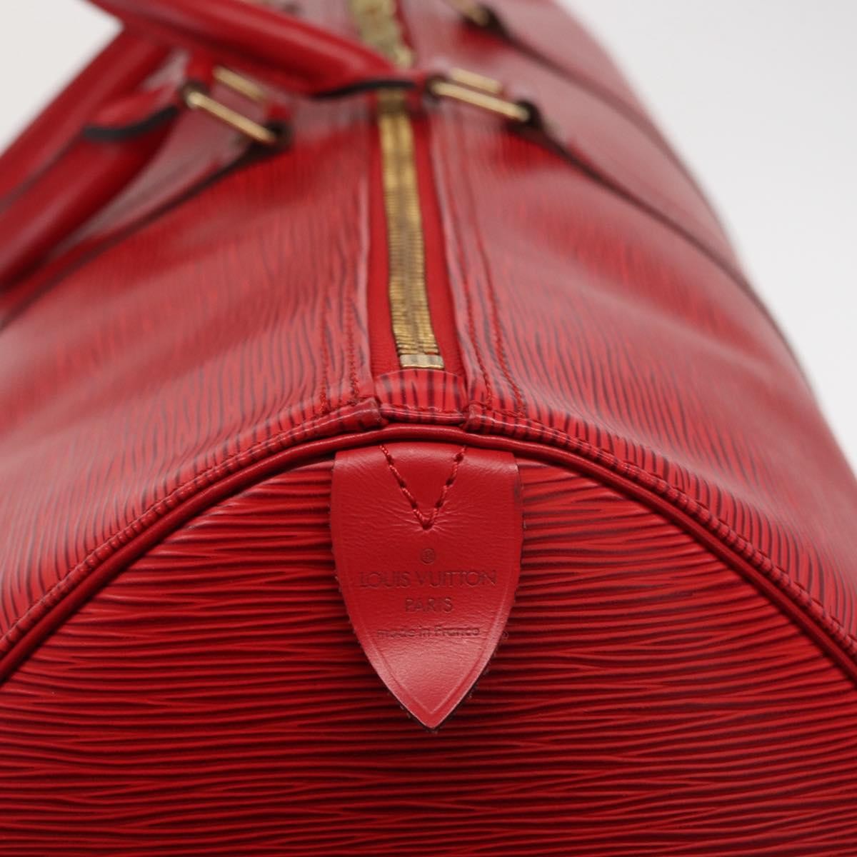 Louis Vuitton Keepall Bag Epi Leather Red Leather Travel Bag