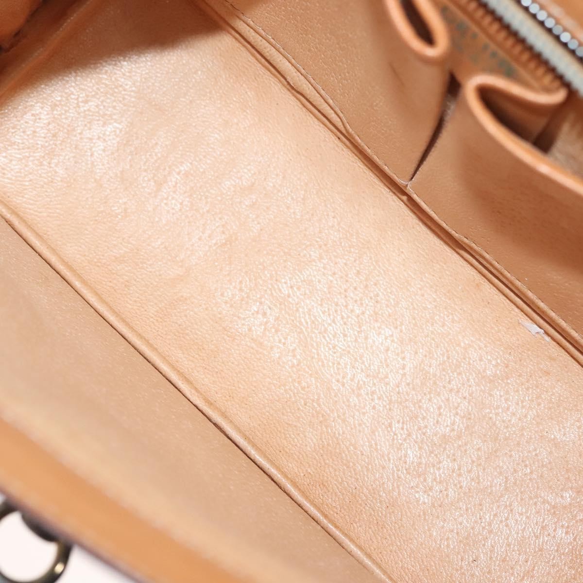 Celine Macadam Handbag Macadam With Leather Brown Canvas Handbag
