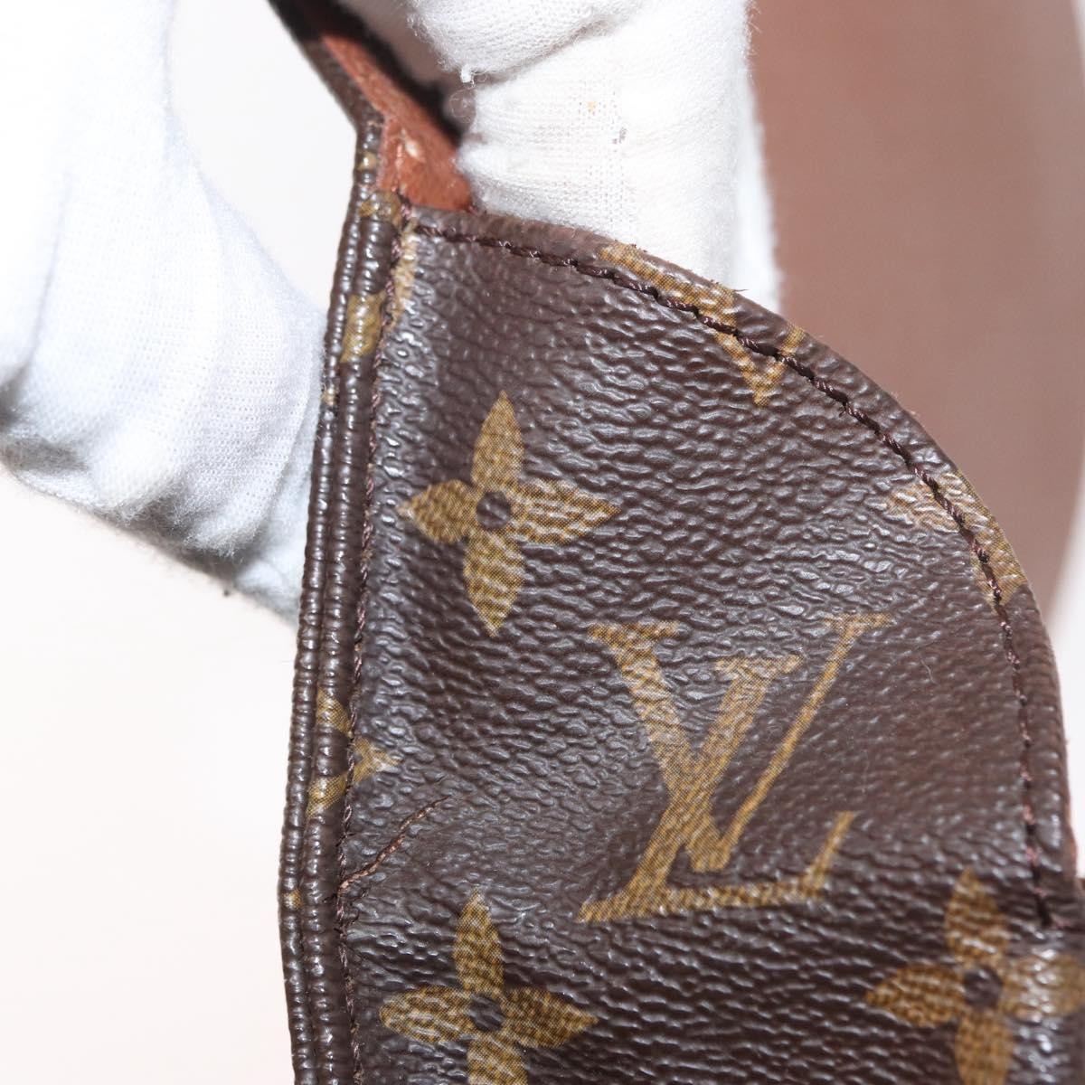 Louis Vuitton Cartouchiere Handbag Monogram Canvas Brown Canvas Shoulder Bag
