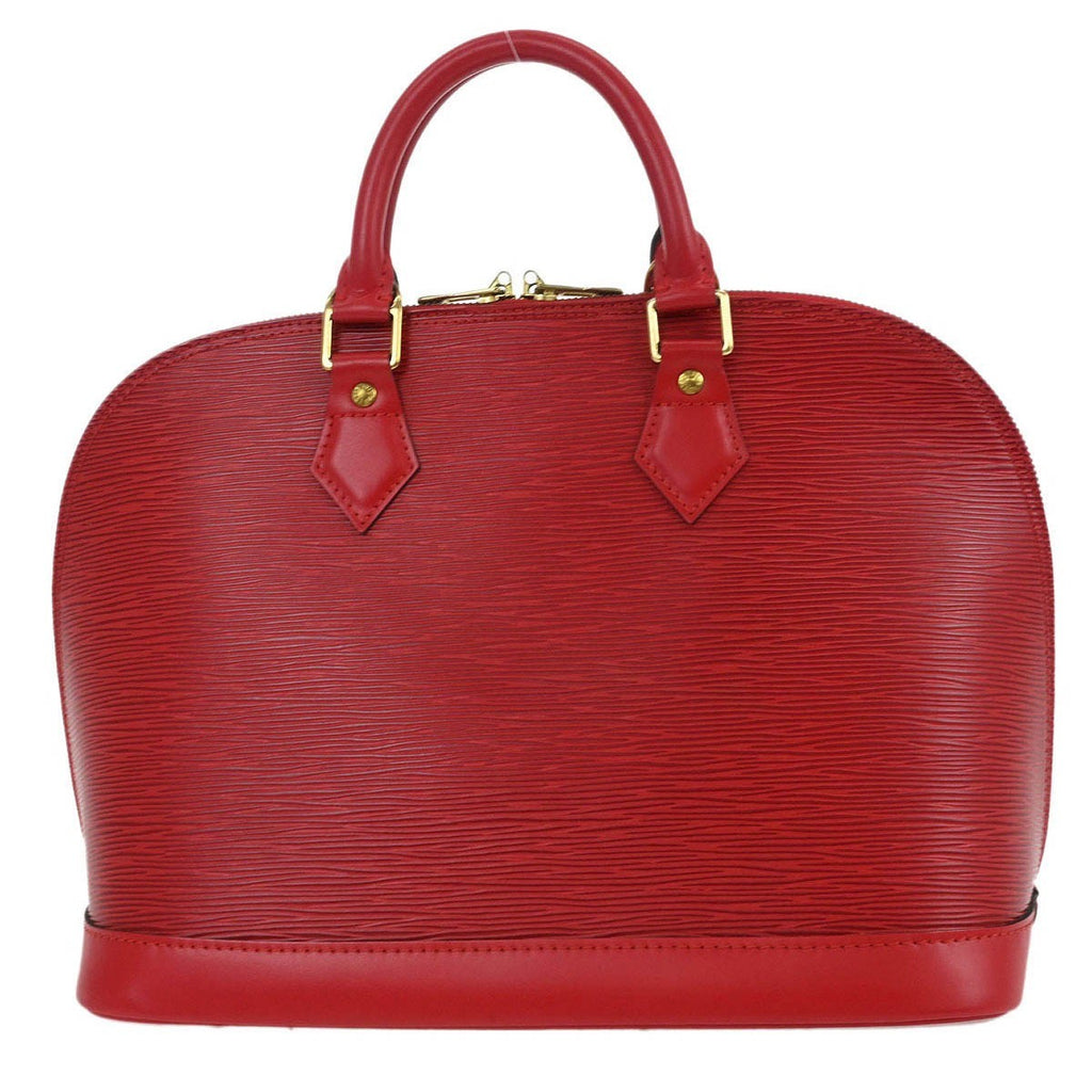 Louis Vuitton Vintage Alma Handbag Epi Leather Red Leather Handbag