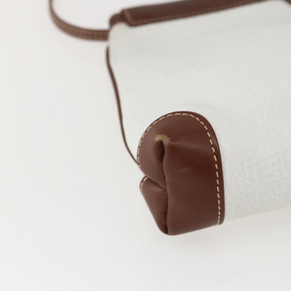 Gucci Vintage Shoulder Bag Leather White Leather Shoulder Bag Bag (Pre-Owned)