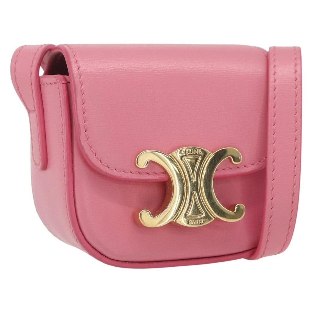 Celine Triomphe Shoulder Bag Smooth Calfskin Pink Leather Shoulder Bag Bag