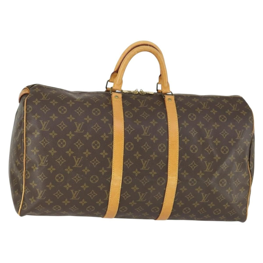 Louis Vuitton Keepall Bag Monogram Canvas Brown Canvas Travel Bag