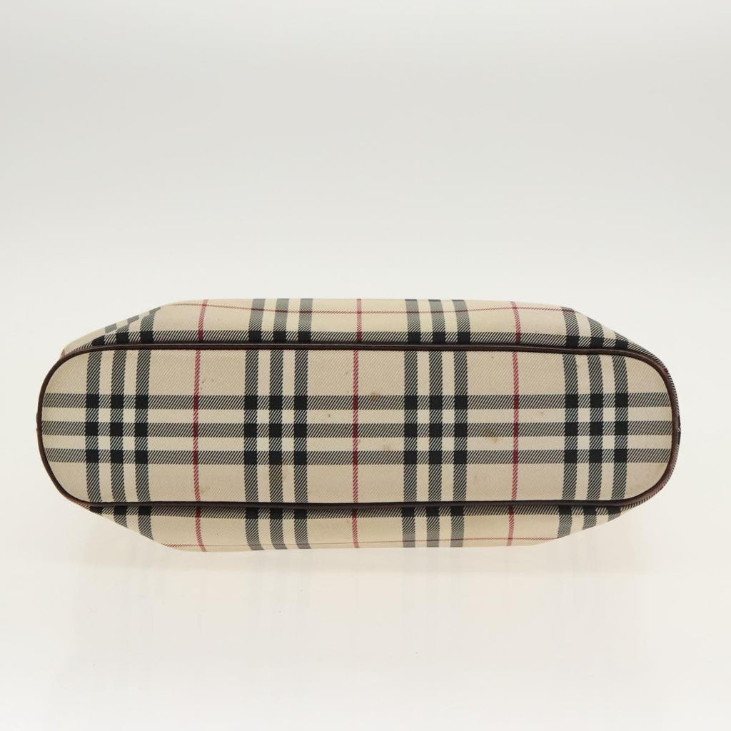 Burberry Nova Check Tote Canvas And Leather Beige Canvas Tote Bag