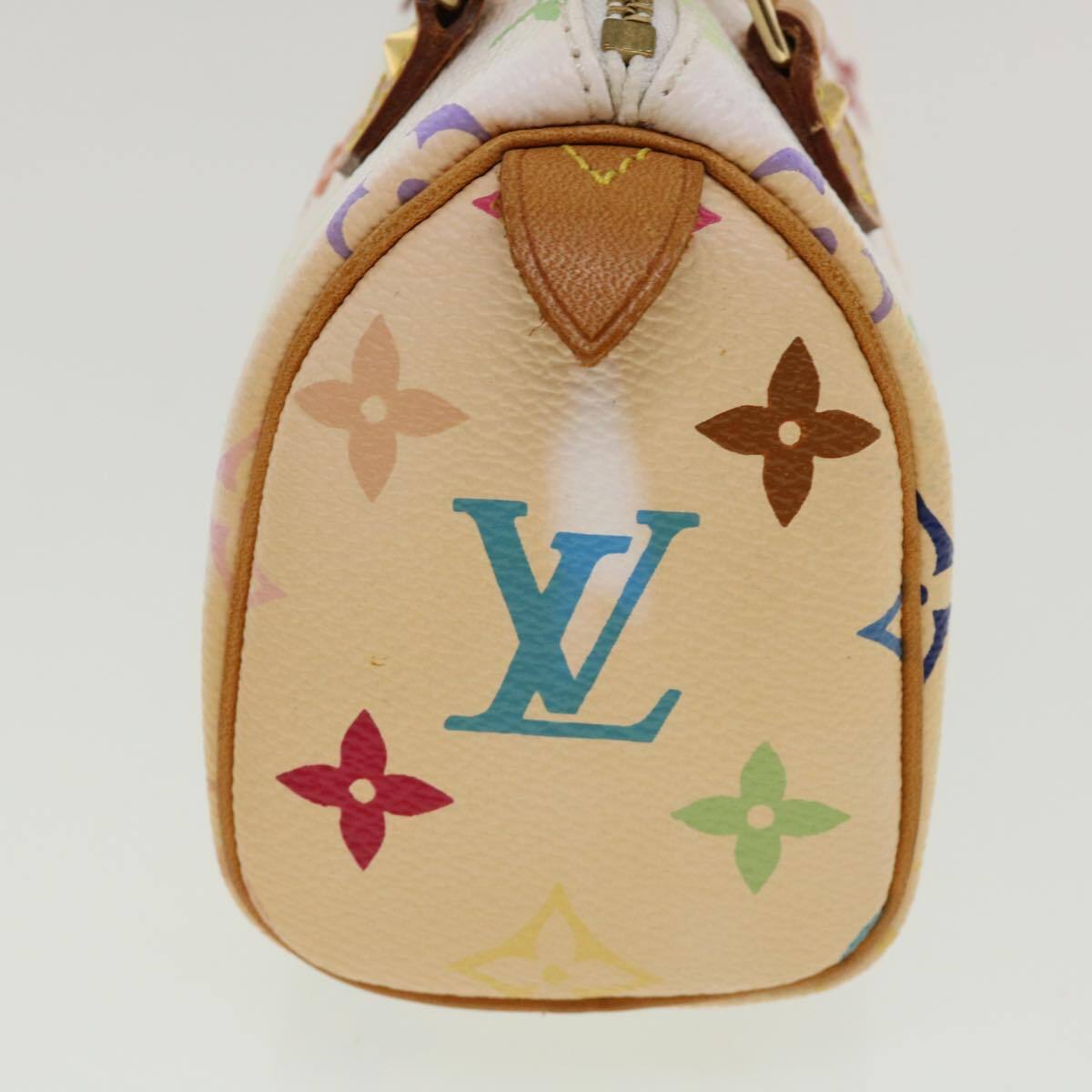 Louis Vuitton Speedy Mini Hl Handbag Monogram Multicolor White Canvas Bag