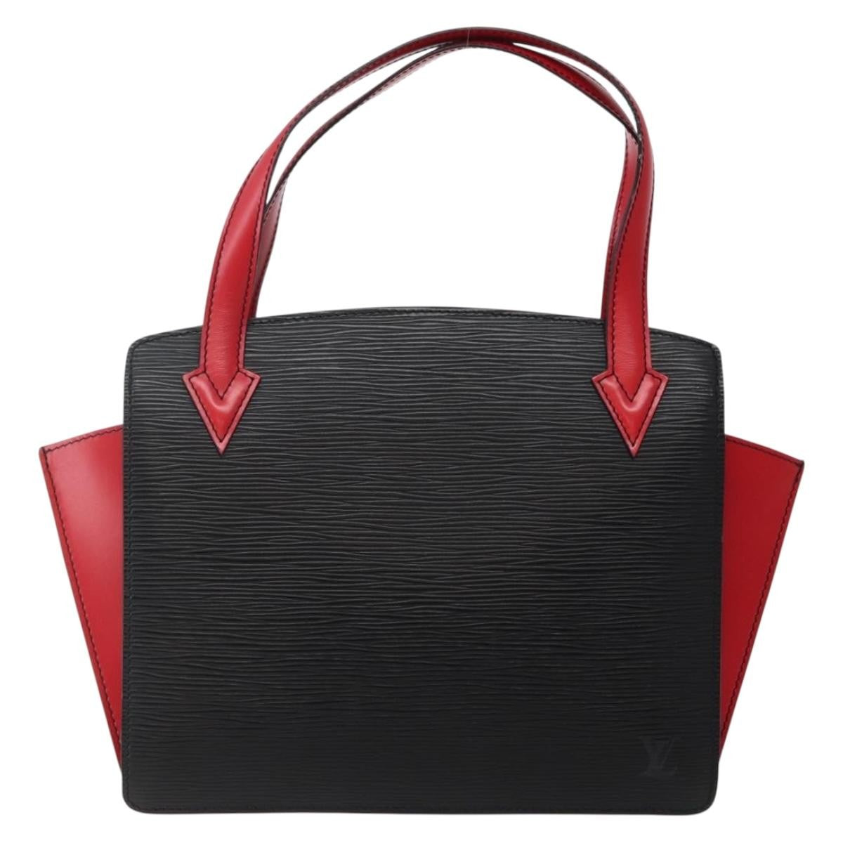 Louis Vuitton Varenne Handbag Epi Leather Black Leather Bag