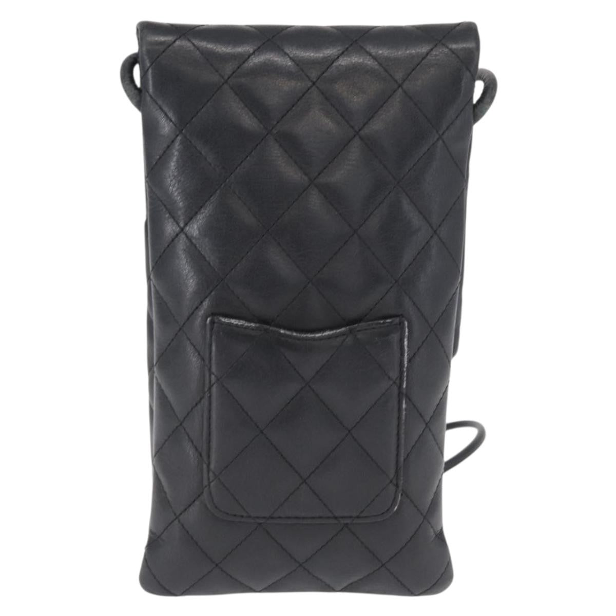 Chanel Cambon Flap Crossbody Bag Quilted Lambskin Silver Leather Shoulder Bag Bag