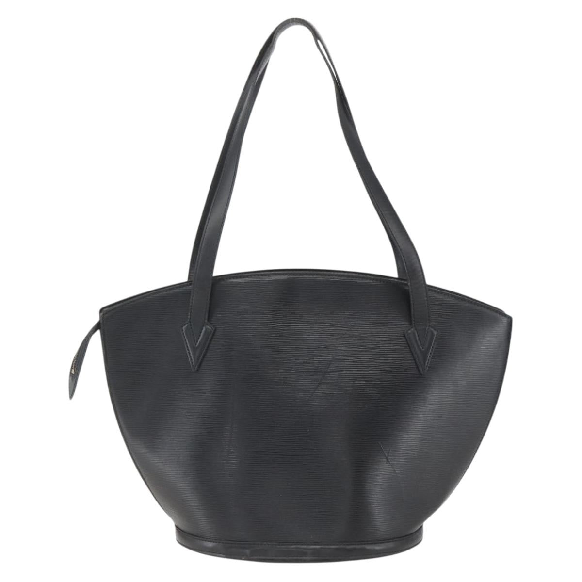 Louis Vuitton Saint Jacques Handbag Epi Leather Black Leather Handbag