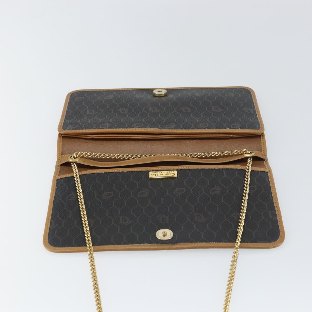 Christian Dior Vintage Honeycomb Clutch Canvas Black Canvas Clutche & Pouche Bag (Pre-Owned)