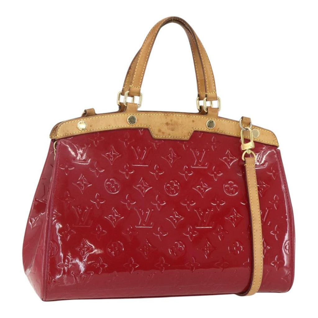 Louis Vuitton Brea Handbag Monogram Vernis Red Patent_Leather Handbag
