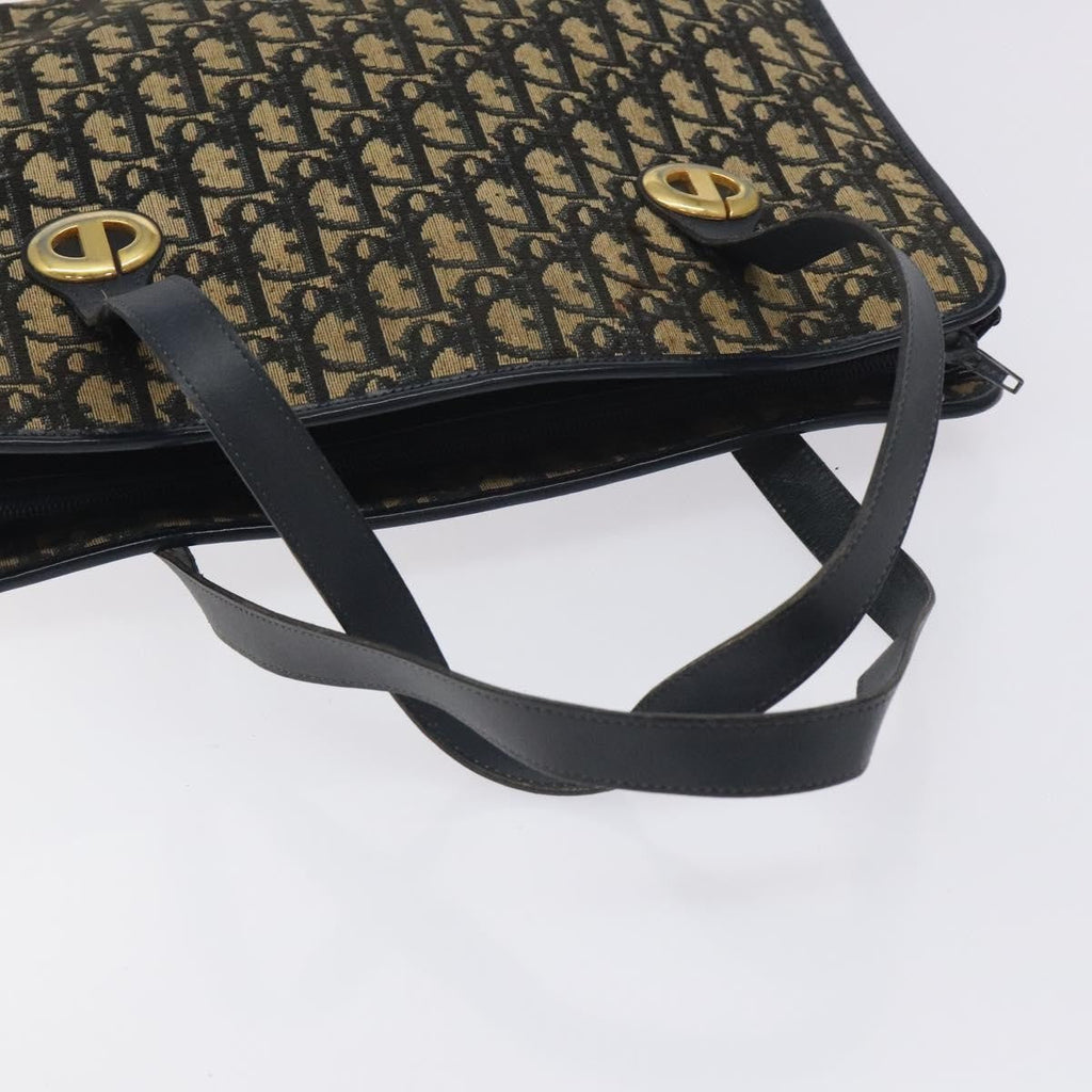 Christian Dior Trotter Shoulder Bag Canvas Navy Canvas Shoulder Bag Bag (Pre-Owned)