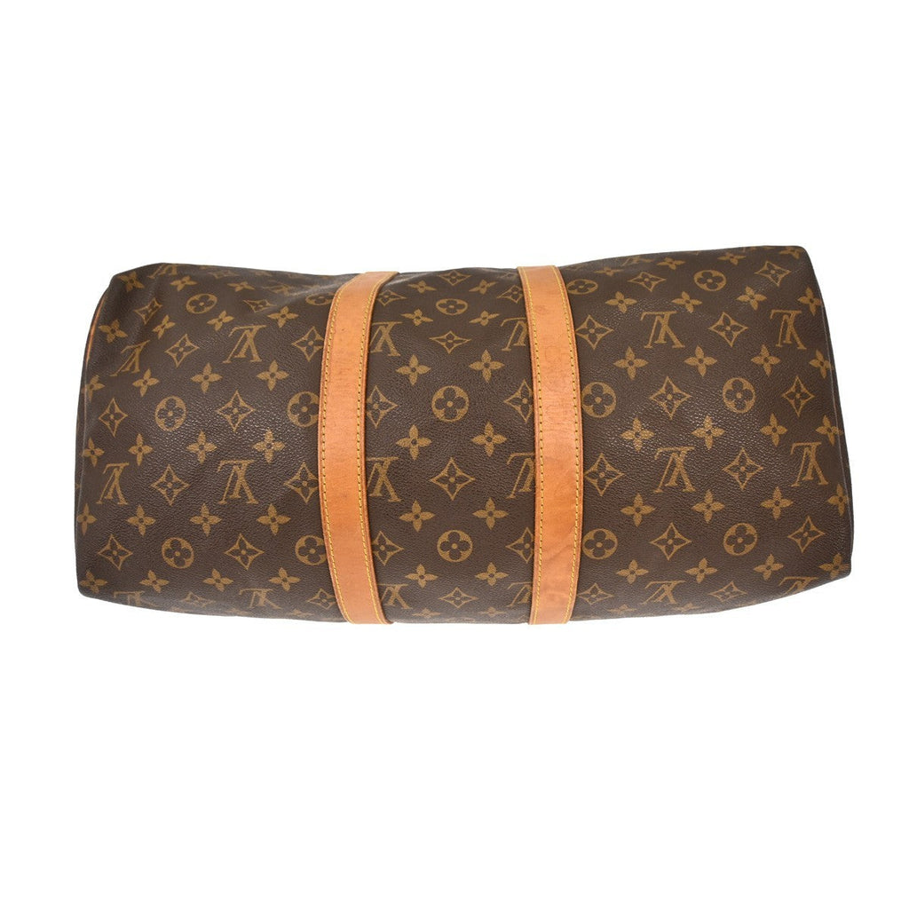 Louis Vuitton Keepall Bag Monogram Canvas Brown Canvas Travel Bag