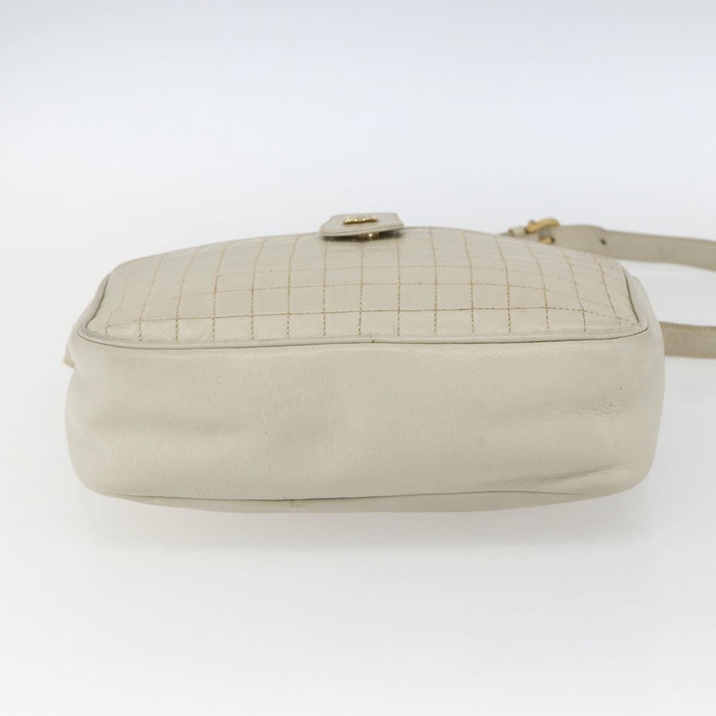 Celine Vintage Shoulder Bag Leather White Leather Shoulder Bag Bag