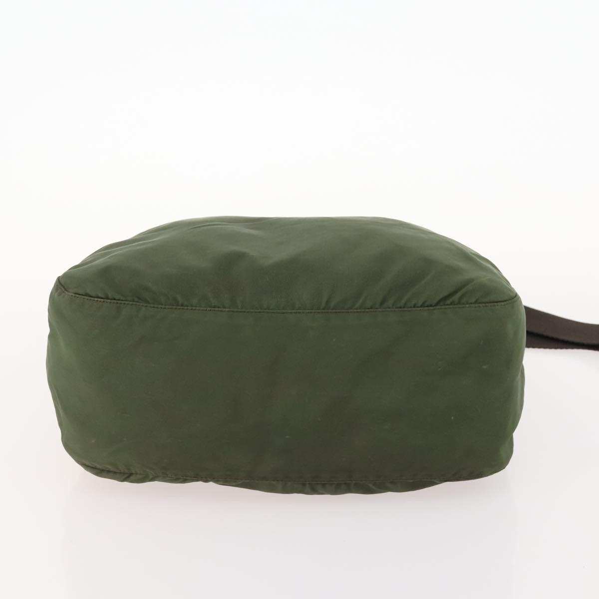 Prada Zip Top Messenger Bag Tessuto Khaki Nylon Shoulder Bag Bag