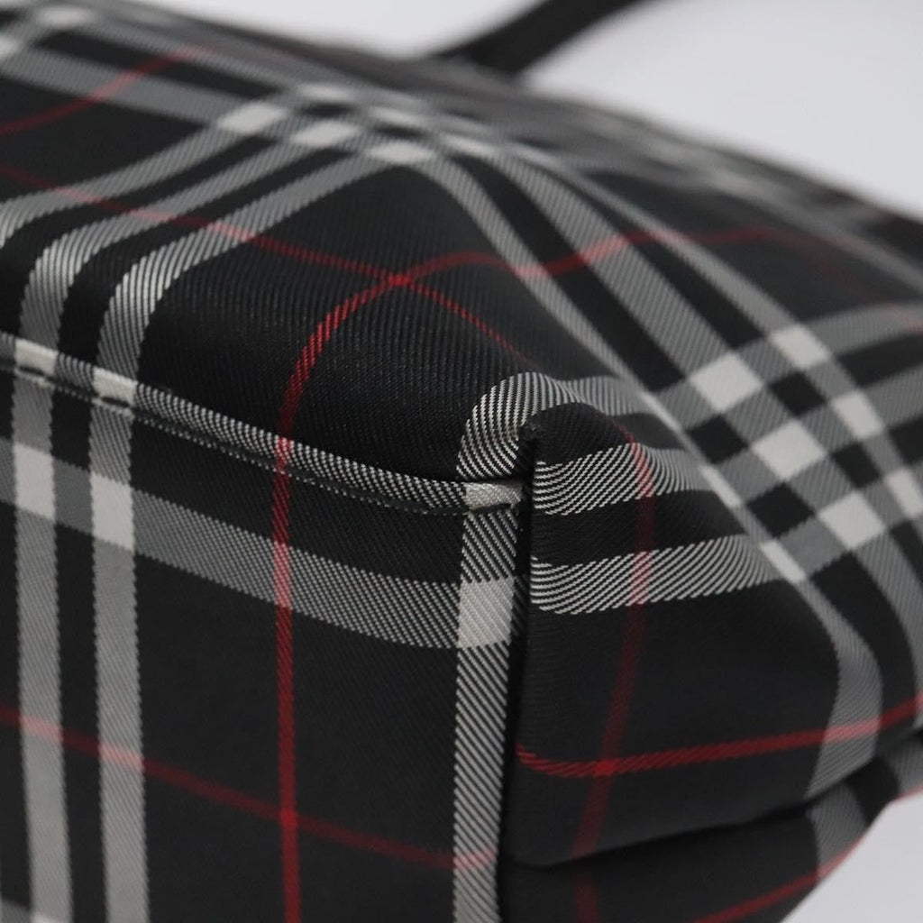 Burberry Nova Check Tote Nylon Black Nylon Handbag