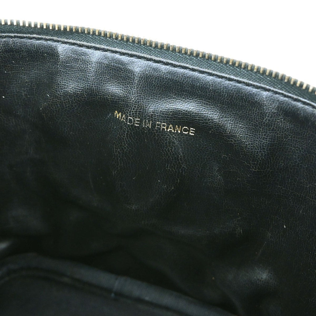 Chanel Vintage Timeless Cosmetic Case Caviar Black Leather Handbag