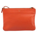 Celine Trio Crossbody Bag Leather Orange Leather Shoulder Bag Bag