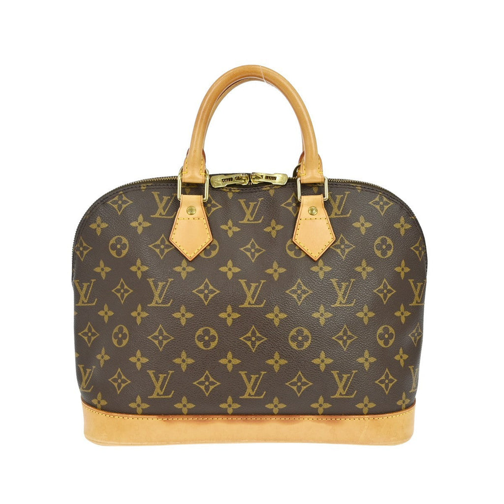 Louis Vuitton Alma Handbag Monogram Canvas Brown Canvas Handbag