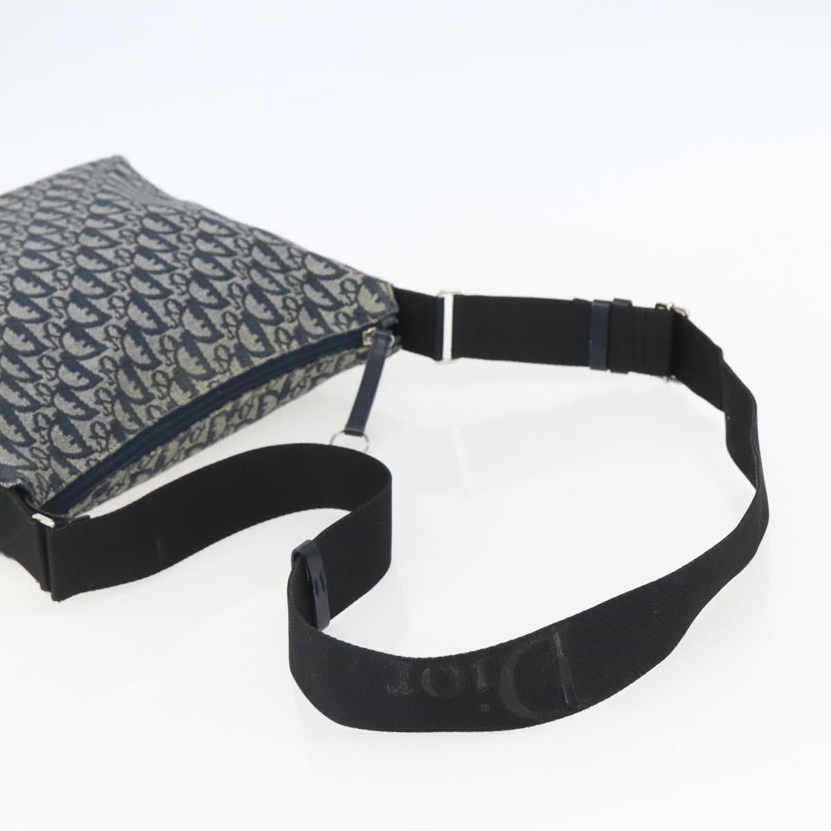 Christian Dior Vintage Trotter Shoulder Bag Canvas Navy Canvas Shoulder Bag Bag (Pre-Owned)
