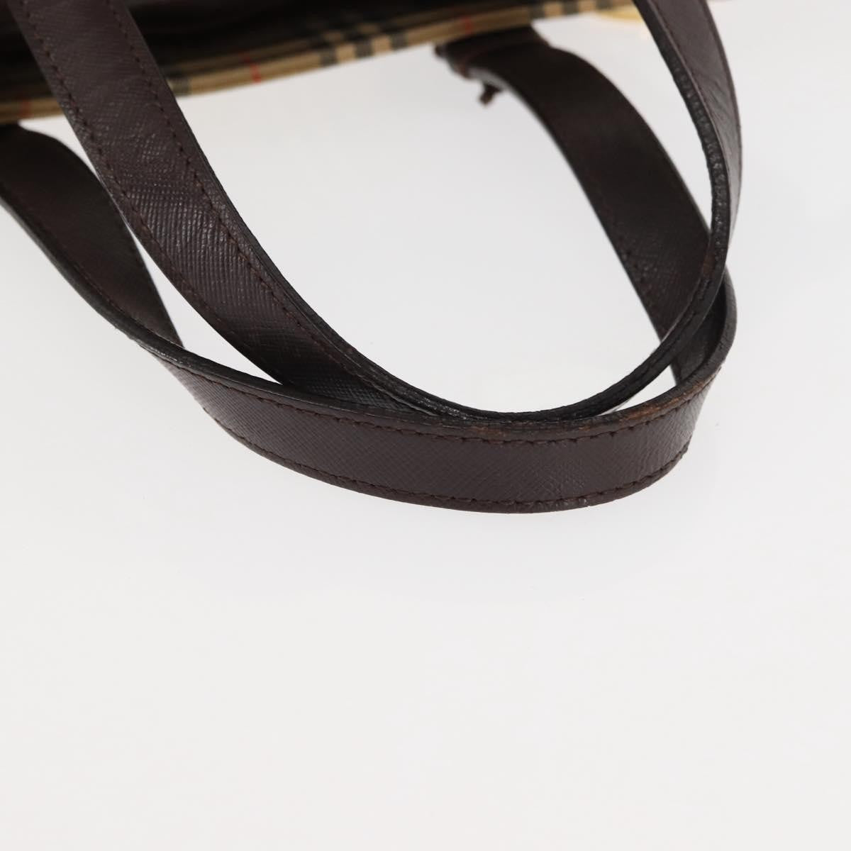 Burberry Nova Check Tote Canvas And Leather Beige Canvas Tote Bag