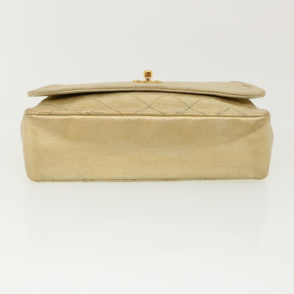 Chanel Vintage Cc Chain Flap Bag Quilted Lambskin Gold Leather Shoulder Bag Bag