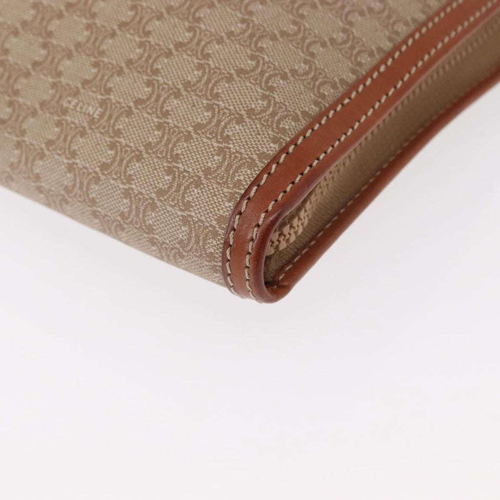 Celine Macadam Pochette Clutch Beige Pvc Clutche & Pouche Bag