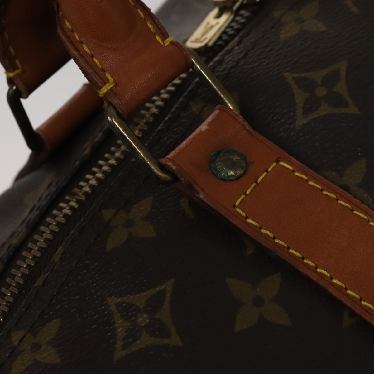 Louis Vuitton Keepall Bandouliere Bag Monogram Canvas Brown Canvas Travel Bag
