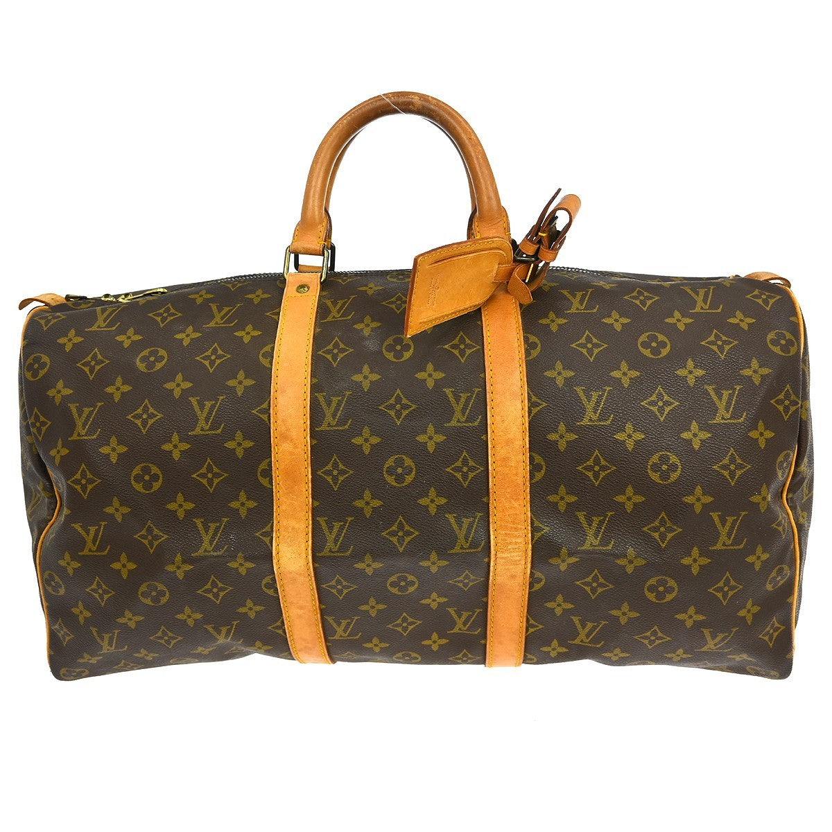 Louis Vuitton Keepall Bag Monogram Canvas Brown Canvas Travel Bag
