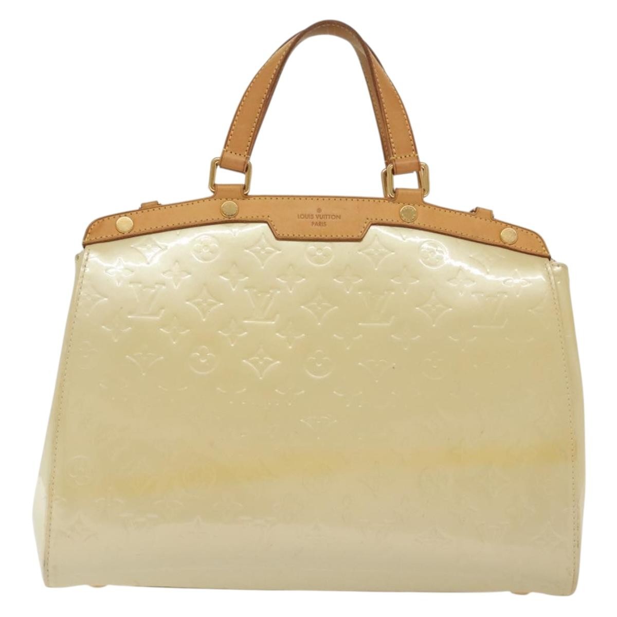 Louis Vuitton Blair Monogram Vernis Beige Patent_Leather Handbag