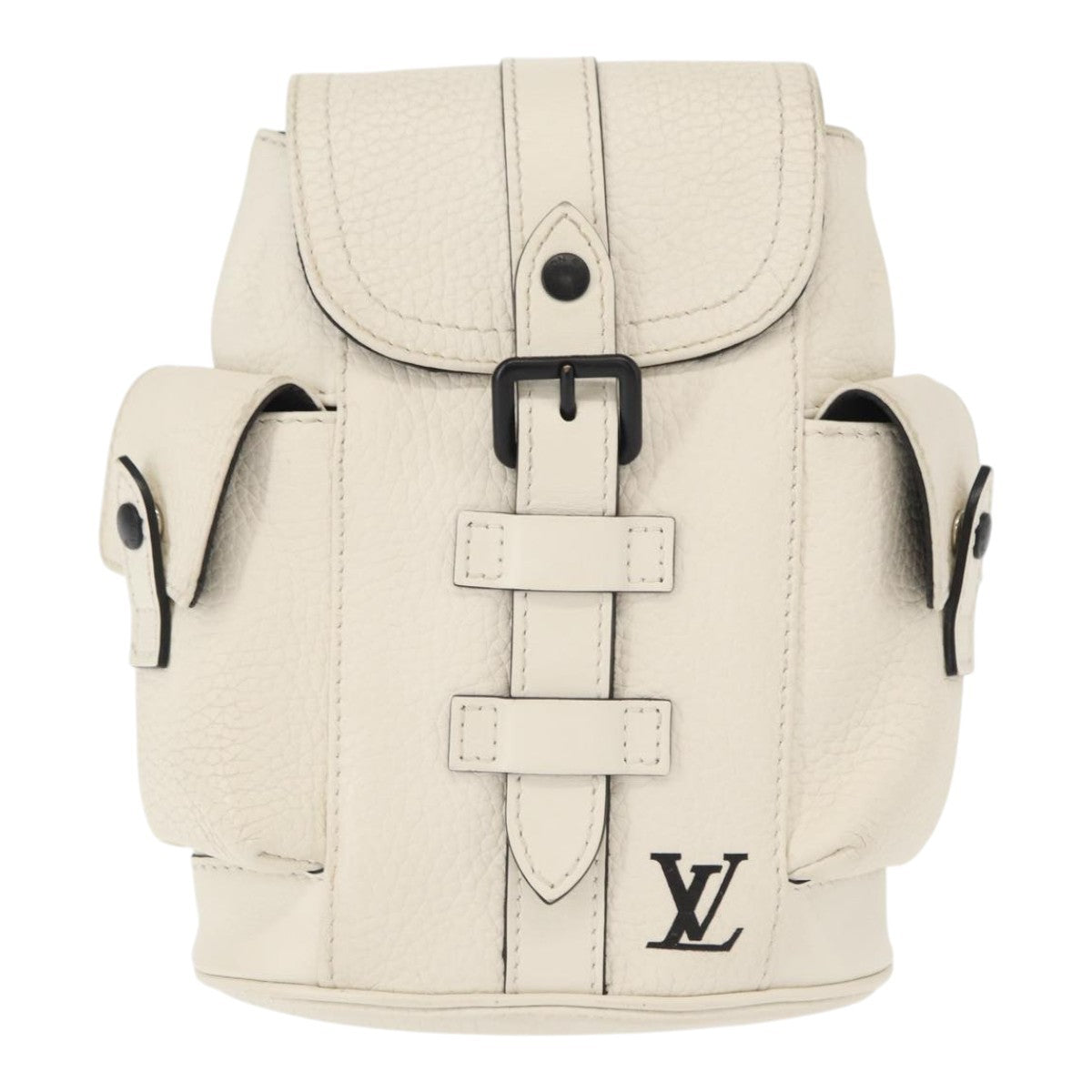 Louis Vuitton Christopher Backpack Taurillon Leather White Leather Shoulder Bag