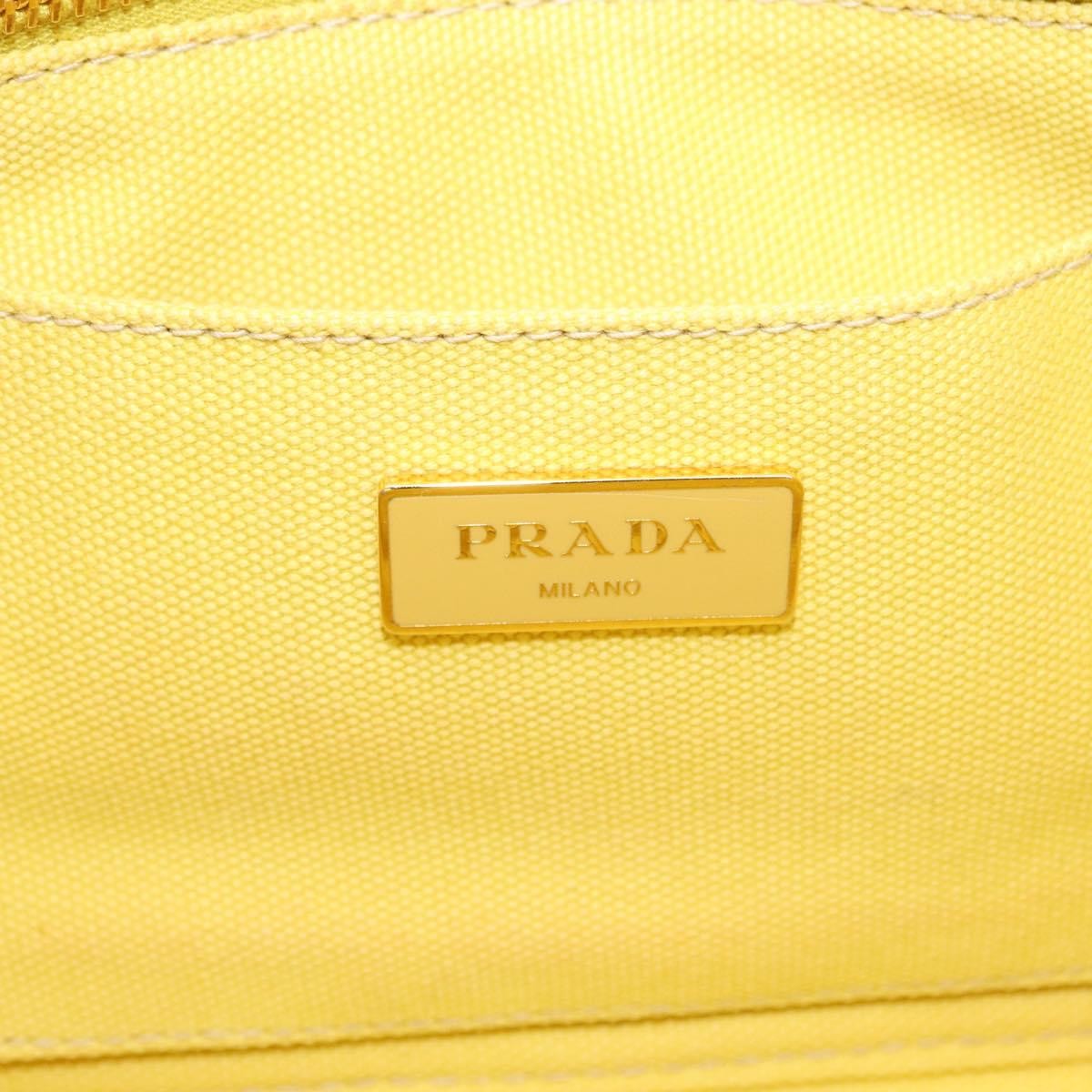 Prada Canapa Convertible Tote Canvas Gold Canvas Tote Bag Bag